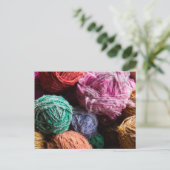 Chiloe wool yarn dyed with natural dyes briefkaart (Staand voorkant)