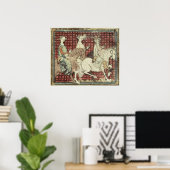 Chilperic I en Fredegonde op Horseback Poster (Thuiskantoor)