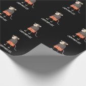 Chim-Pants-Zee Funny Chimpanzee Monkey Pun Dark BG Cadeaupapier (Hoek)