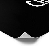 Chim-Pants-Zee Funny Chimpanzee Monkey Pun Dark BG Poster (Hoek)