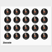 Chim-Pants-Zee Funny Chimpanzee Monkey Pun Dark BG Ronde Sticker (Vel)