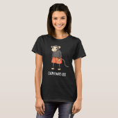 Chim-Pants-Zee Funny Chimpanzee Monkey Pun Dark BG T-shirt (Voorkant volledig)