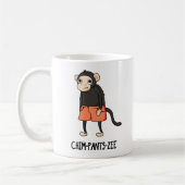 Chim-Pants-Zee Funny Chimpanzee Monkey Pun Koffiemok (Links)