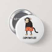 Chim-Pants-Zee Funny Chimpanzee Monkey Pun Ronde Button 5,7 Cm (Voorkant /achterkant)