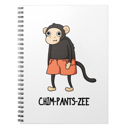 Chim-Pants-Zee Grappige Chimpansee Aap Puntje Notitieboek (Voorkant)