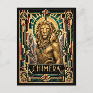 Chimera, Art Deco Mythisch Briefkaart