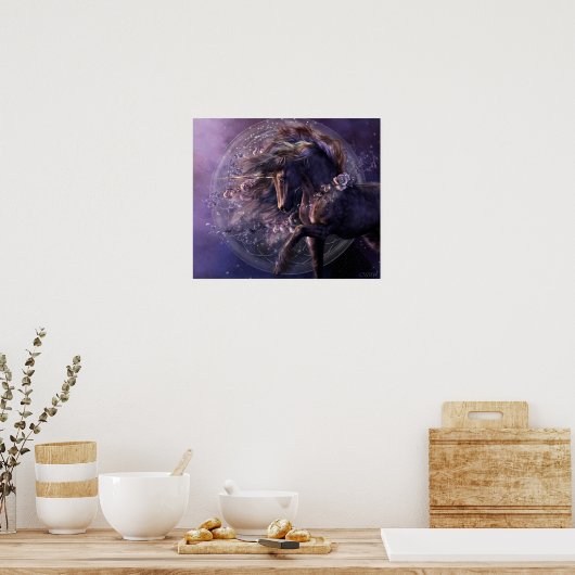 Chimera Black Roos Poster (Keuken)