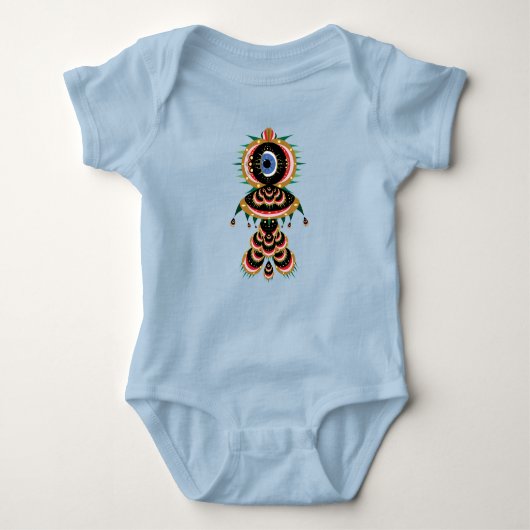 Chimera - Fish Bird Baby One-Piece Bodysuit (Voorkant)