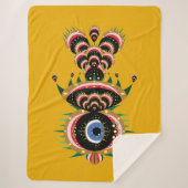 Chimera - Fish Bird Sherpa Blanket Deken (Voorkant)