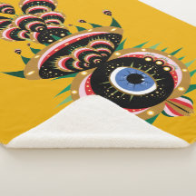 Chimera - Fish Bird Sherpa Blanket