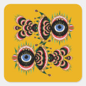 Chimera - Fish Bird Square Sticker (Voorkant)