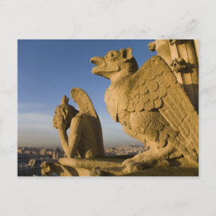 Chimera op de gevel van de Notre-Damekathedraal, Briefkaart