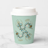 Chimera - Peacock Seahorse 8oz. Papieren Bekers (Achterkant)