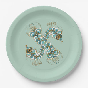 Chimera - Peacock Seahorse 9-inch Bord papier