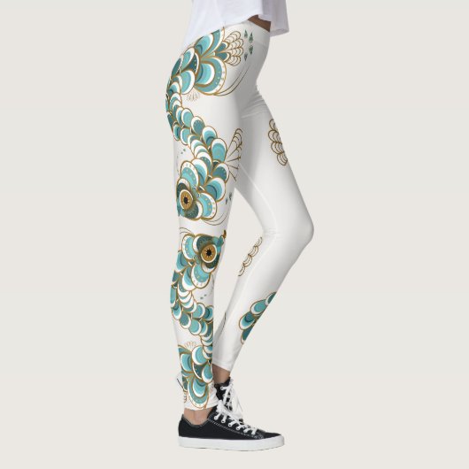 Chimera - Peacock Seahorse All-Over-Print Leggings (Rechts)