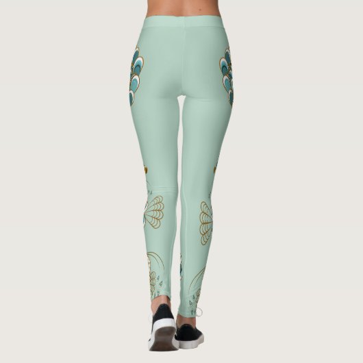 Chimera - Peacock Seahorse All-Over-Print Leggings (Achterkant)