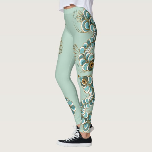 Chimera - Peacock Seahorse All-Over-Print Leggings (Links)