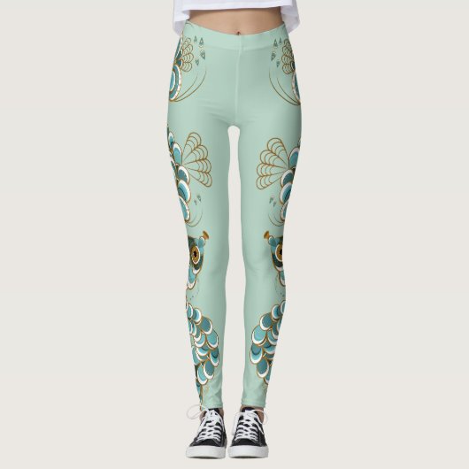 Chimera - Peacock Seahorse All-Over-Print Leggings (Voorkant)