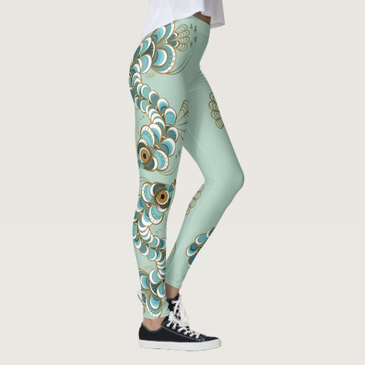 Chimera - Peacock Seahorse All-Over-Print Leggings (Rechts)