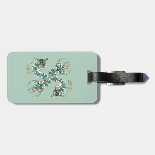 Chimera - Peacock Seahorse Bagagelabel (Achterkant horizontaal)