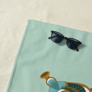 Chimera - Peacock Seahorse Beach Towel Strandlaken