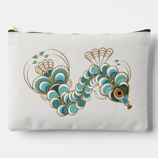 Chimera - Peacock Seahorse Grote Pouch Etui (Voorkant)