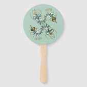 Chimera - Peacock Seahorse Hand Fan Handwaaier (Achterkant)