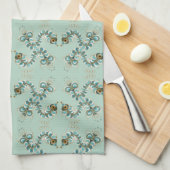 Chimera - Peacock Seahorse Kitchen Towel Theedoek (Quarter Fold)