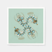 Chimera - Peacock Seahorse Paper Napkins Servet (Voorkant)