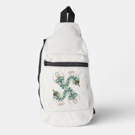 Chimera - Peacock Seahorse Sling Bag (Voorkant)