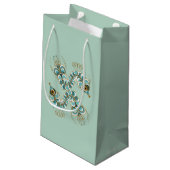 Chimera - Peacock Seahorse Small Gift Bag Klein Cadeauzakje (Achterkant Gekanteld)
