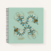 Chimera - Peacock Seahorse Square Notitieboek (Voorkant)