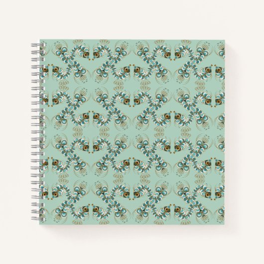 Chimera - Peacock Seahorse Square Notitieboek (Voorkant)