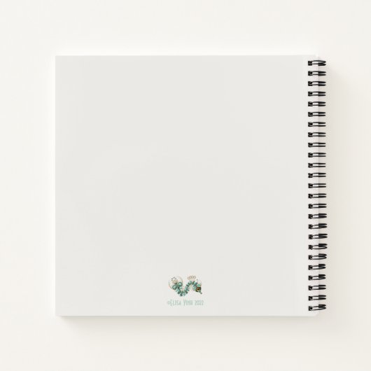 Chimera - Peacock Seahorse Square Notitieboek (Achterkant)