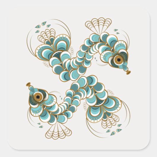 Chimera - Peacock Seahorse Sticker (Voorkant)