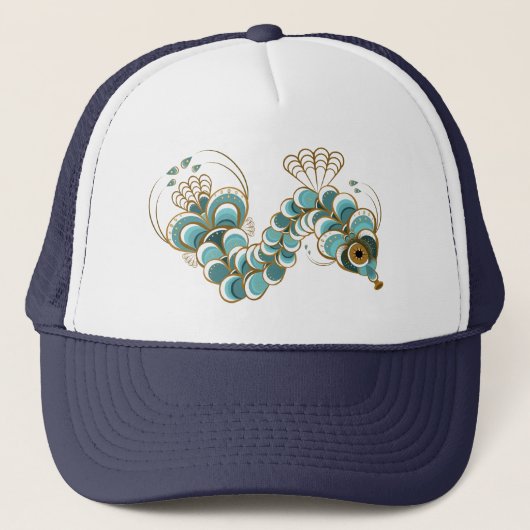 Chimera - Peacock Seahorse Trucker Hat (12 kleuren Trucker Pet (Voorkant)
