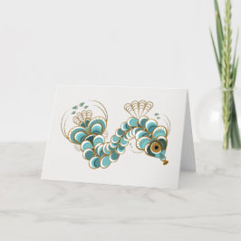 Chimera - Peacock Seahorse Wenskaart Aankondiging