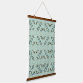 Chimera - Peacock Seahorse Wood Topped Tapestry Hangend Wandkleed (Gebogen)
