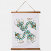 Chimera - Peacock Seahorse Wood Topped Tapestry Hangend Wandkleed (Voorkant)