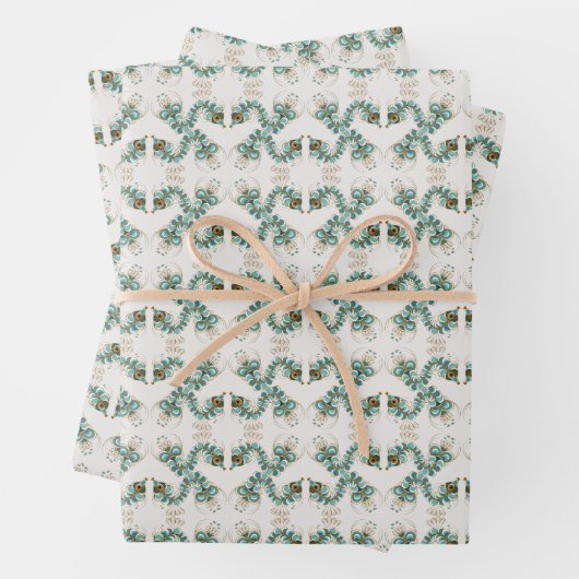 Chimera - Peacock Seahorse Wrapping Paper (In situ)