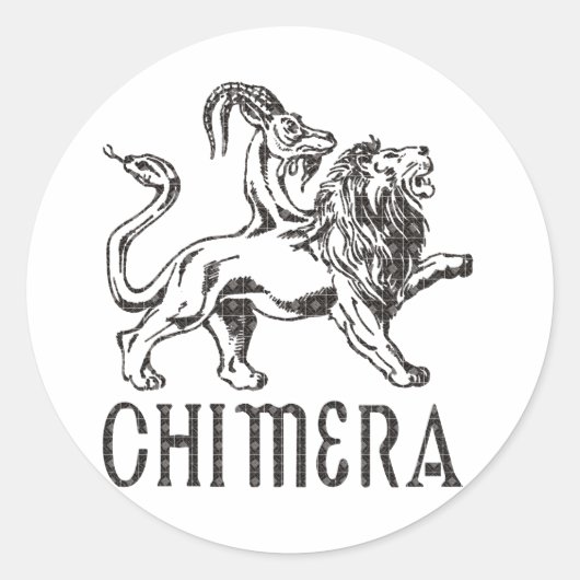 Chimera Ronde Sticker (Voorkant)