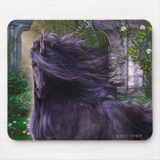 Chimera the Black Unicorn Mousepad Muismat (Voorkant)