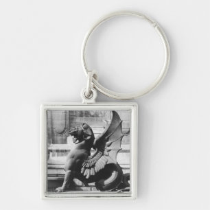 Chimera uit de St. Michel-fontein, Parijs Sleutelhanger