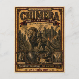 Chimera, Vintage Circus Monster Briefkaart
