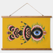 Chimera - Vis vogelhout - Bovenkant tapijt Hangend Wandkleed (Voorkant)