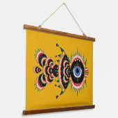 Chimera - Vis vogelhout - Bovenkant tapijt Hangend Wandkleed (Gebogen)