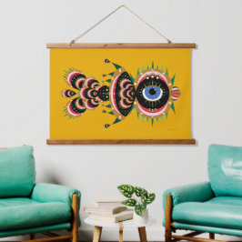 Chimera - Vis vogelhout - Bovenkant tapijt Hangend Wandkleed