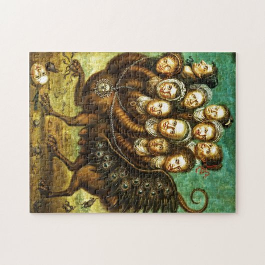Chimera Winged Creature Early 18th Century Monster Legpuzzel (Horizontaal)