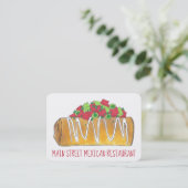 Chimichanga Mexican Tex Mex Food Cuisine Chef Visitekaartje (Staand voorkant)