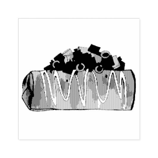 Chimichanga Tex Mex Zuidwest Burrito Arizona Rubberstempel (Afrduk)